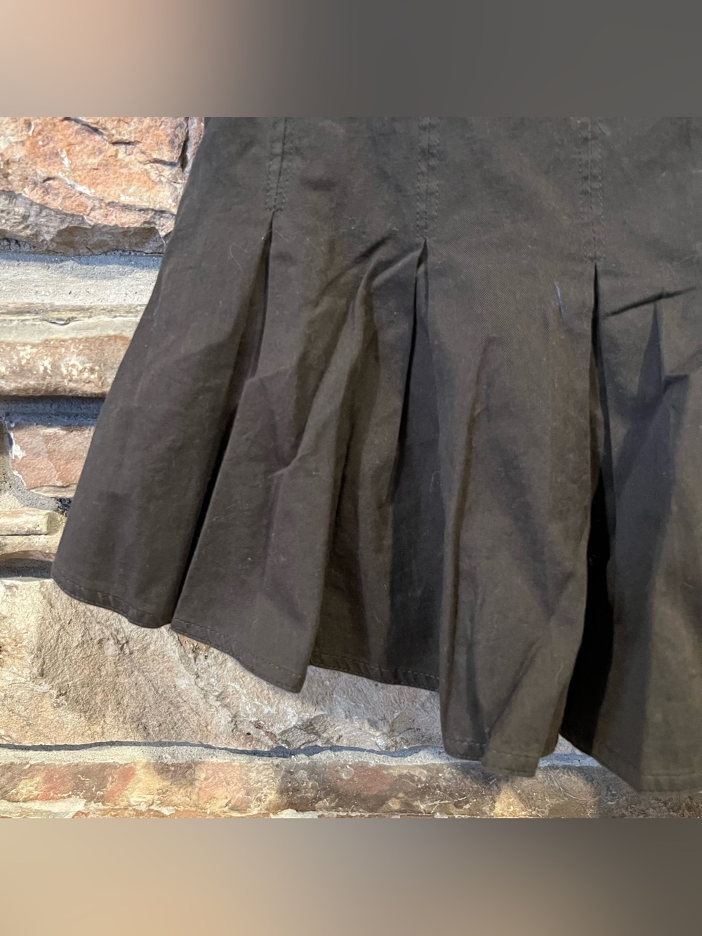 BDG Caralyn Gray Pleated Wrap Mini Skort 100% Cotton - Picture 3 of 7